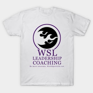 WSL Leadership Coaching logo in purple T-Shirt